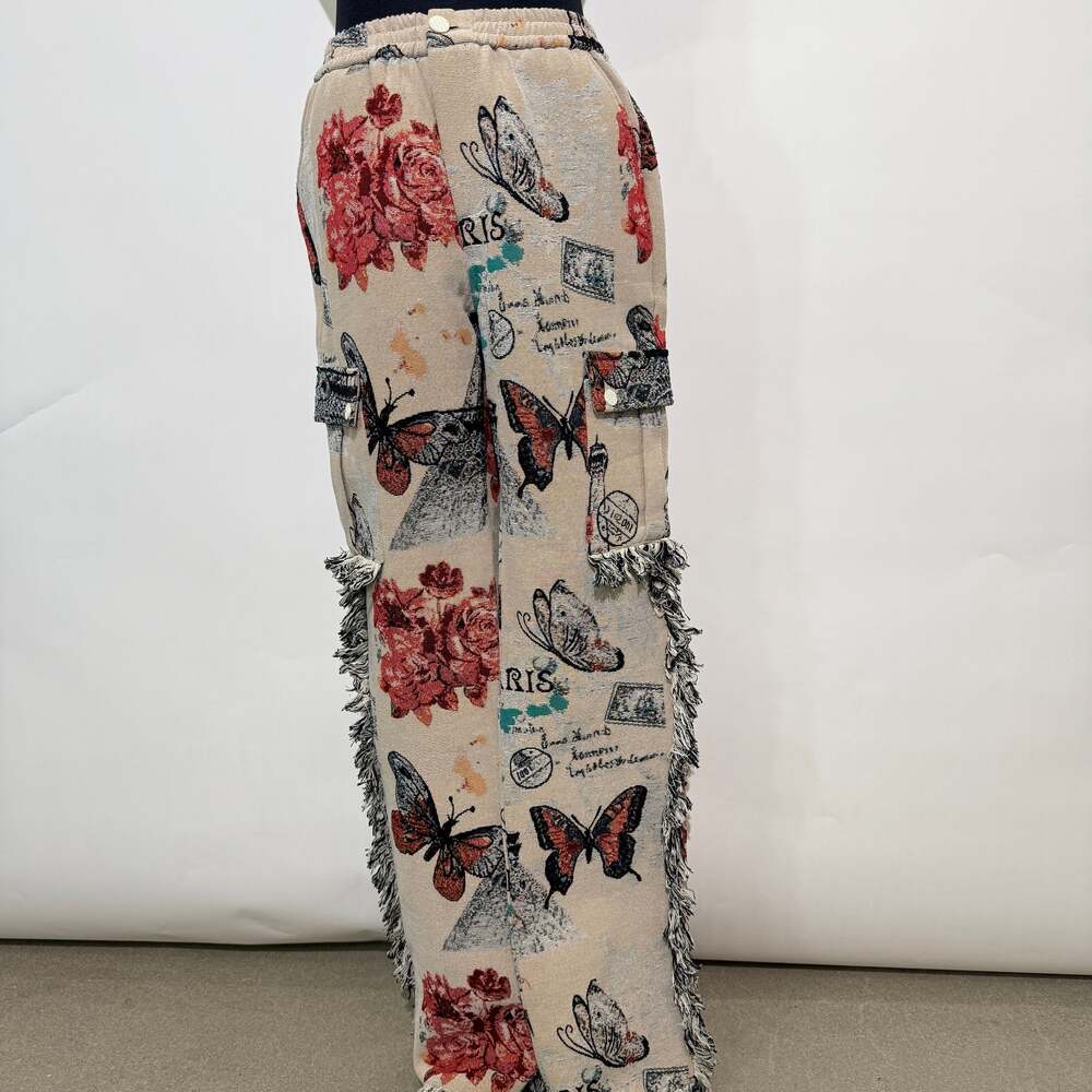 GUAPI La Ville Lumiere Tapestry Cargo Pants